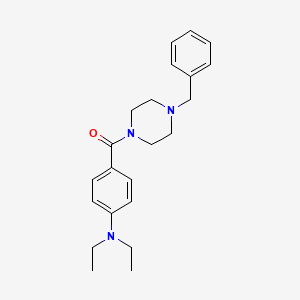 molecular formula C22H29N3O B3479102 4-(4-BENZYLPIPERAZINE-1-CARBONYL)-N,N-DIETHYLANILINE 