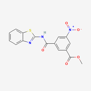molecular formula C16H11N3O5S B3479106 methyl 3-[(1,3-benzothiazol-2-ylamino)carbonyl]-5-nitrobenzoate 