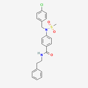4-[(4-chlorobenzyl)(methylsulfonyl)amino]-N-(2-phenylethyl)benzamide