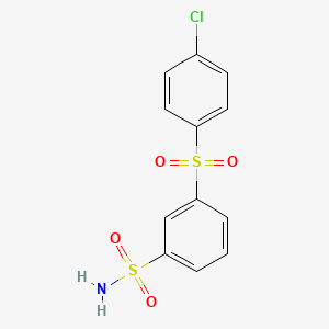 molecular formula C12H10ClNO4S2 B3479133 3-[(4-chlorophenyl)sulfonyl]benzenesulfonamide 