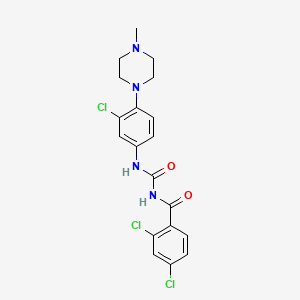 molecular formula C19H19Cl3N4O2 B3479140 2,4-dichloro-N-({[3-chloro-4-(4-methylpiperazin-1-yl)phenyl]amino}carbonyl)benzamide 