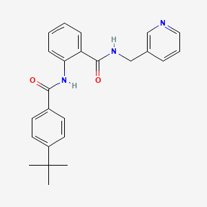 molecular formula C24H25N3O2 B3479147 2-[(4-tert-butylbenzoyl)amino]-N-(3-pyridinylmethyl)benzamide 