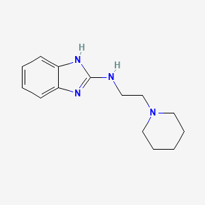 molecular formula C14H20N4 B3479168 N-[2-(1-piperidinyl)ethyl]-1H-benzimidazol-2-amine 