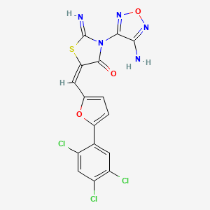 molecular formula C16H8Cl3N5O3S B3479191 3-(4-amino-1,2,5-oxadiazol-3-yl)-2-imino-5-{[5-(2,4,5-trichlorophenyl)-2-furyl]methylene}-1,3-thiazolidin-4-one 