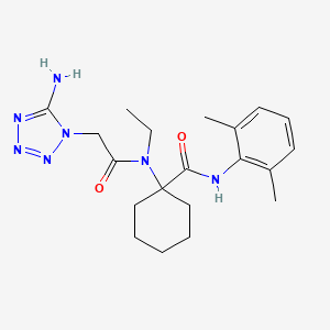 molecular formula C20H29N7O2 B3479207 1-[[(5-amino-1H-tetrazol-1-yl)acetyl](ethyl)amino]-N-(2,6-dimethylphenyl)cyclohexanecarboxamide 