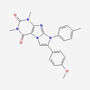 molecular formula C23H21N5O3 B3479228 7-(4-methoxyphenyl)-1,3-dimethyl-8-(4-methylphenyl)-1H-imidazo[2,1-f]purine-2,4(3H,8H)-dione 