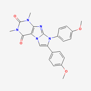 molecular formula C23H21N5O4 B3479231 7,8-bis(4-methoxyphenyl)-1,3-dimethyl-1H-imidazo[2,1-f]purine-2,4(3H,8H)-dione CAS No. 96885-26-6