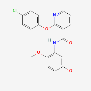 2-(4-chlorophenoxy)-N-(2,5-dimethoxyphenyl)nicotinamide