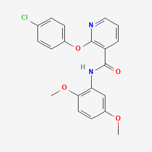 molecular formula C20H17ClN2O4 B3479233 2-(4-chlorophenoxy)-N-(2,5-dimethoxyphenyl)pyridine-3-carboxamide 