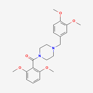 molecular formula C22H28N2O5 B3479258 [4-(3,4-DIMETHOXYBENZYL)PIPERAZINO](2,6-DIMETHOXYPHENYL)METHANONE 