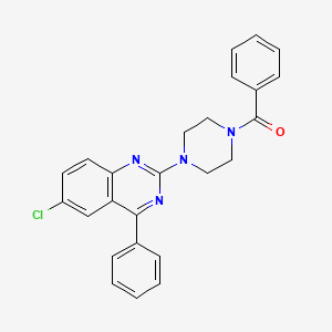 molecular formula C25H21ClN4O B3479274 [4-(6-Chloro-4-phenylquinazolin-2-yl)piperazin-1-yl]-phenylmethanone 