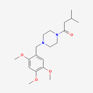 1-(3-methylbutanoyl)-4-(2,4,5-trimethoxybenzyl)piperazine
