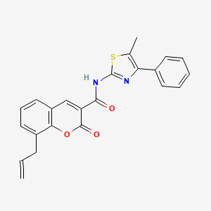 molecular formula C23H18N2O3S B3479342 8-allyl-N-(5-methyl-4-phenyl-1,3-thiazol-2-yl)-2-oxo-2H-chromene-3-carboxamide 