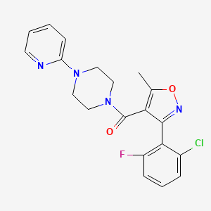 1-{[3-(2-chloro-6-fluorophenyl)-5-methyl-4-isoxazolyl]carbonyl}-4-(2-pyridinyl)piperazine