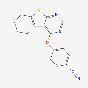 molecular formula C17H13N3OS B3479352 4-(5,6,7,8-tetrahydro[1]benzothieno[2,3-d]pyrimidin-4-yloxy)benzonitrile 