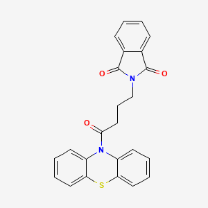 molecular formula C24H18N2O3S B3479359 2-[4-oxo-4-(10H-phenothiazin-10-yl)butyl]-1H-isoindole-1,3(2H)-dione 