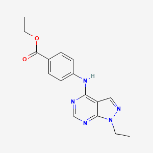 ethyl 4-[(1-ethyl-1H-pyrazolo[3,4-d]pyrimidin-4-yl)amino]benzoate