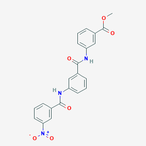 molecular formula C22H17N3O6 B3479402 methyl 3-({3-[(3-nitrobenzoyl)amino]benzoyl}amino)benzoate 