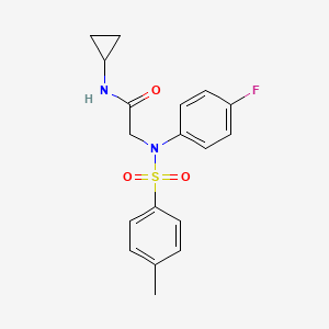 N~1~-cyclopropyl-N~2~-(4-fluorophenyl)-N~2~-[(4-methylphenyl)sulfonyl]glycinamide