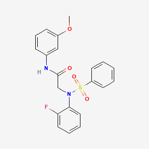 N~2~-(2-fluorophenyl)-N~1~-(3-methoxyphenyl)-N~2~-(phenylsulfonyl)glycinamide