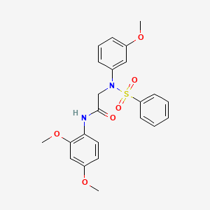 N~1~-(2,4-dimethoxyphenyl)-N~2~-(3-methoxyphenyl)-N~2~-(phenylsulfonyl)glycinamide