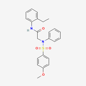 molecular formula C23H24N2O4S B3479512 N~1~-(2-ethylphenyl)-N~2~-[(4-methoxyphenyl)sulfonyl]-N~2~-phenylglycinamide 