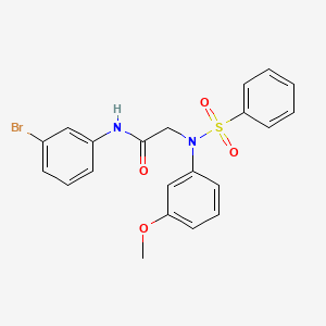 N~1~-(3-bromophenyl)-N~2~-(3-methoxyphenyl)-N~2~-(phenylsulfonyl)glycinamide