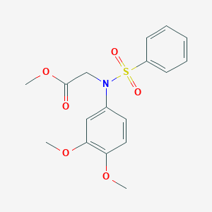 methyl N-(3,4-dimethoxyphenyl)-N-(phenylsulfonyl)glycinate