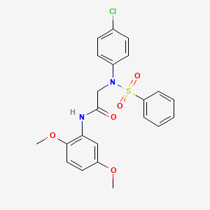 N~2~-(4-chlorophenyl)-N~1~-(2,5-dimethoxyphenyl)-N~2~-(phenylsulfonyl)glycinamide