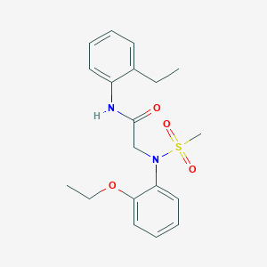 molecular formula C19H24N2O4S B3479543 N~2~-(2-ethoxyphenyl)-N~1~-(2-ethylphenyl)-N~2~-(methylsulfonyl)glycinamide 