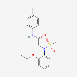 molecular formula C18H22N2O4S B3479549 N~2~-(2-ethoxyphenyl)-N~1~-(4-methylphenyl)-N~2~-(methylsulfonyl)glycinamide 