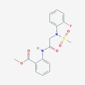 methyl 2-{[N-(2-fluorophenyl)-N-(methylsulfonyl)glycyl]amino}benzoate