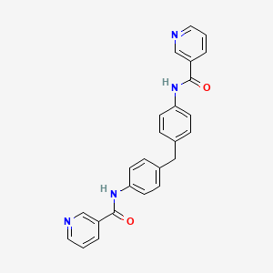 molecular formula C25H20N4O2 B3479566 N,N'-(methylenedi-4,1-phenylene)dinicotinamide 