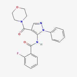 2-fluoro-N-[4-(4-morpholinylcarbonyl)-1-phenyl-1H-pyrazol-5-yl]benzamide