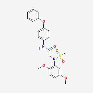 molecular formula C23H24N2O6S B3479585 N~2~-(2,5-dimethoxyphenyl)-N~2~-(methylsulfonyl)-N~1~-(4-phenoxyphenyl)glycinamide 