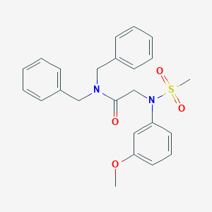 molecular formula C24H26N2O4S B3479588 N~1~,N~1~-dibenzyl-N~2~-(3-methoxyphenyl)-N~2~-(methylsulfonyl)glycinamide 