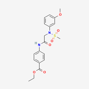 ethyl 4-{[N-(3-methoxyphenyl)-N-(methylsulfonyl)glycyl]amino}benzoate