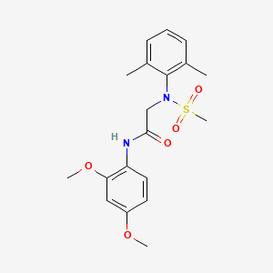 molecular formula C19H24N2O5S B3479600 N~1~-(2,4-dimethoxyphenyl)-N~2~-(2,6-dimethylphenyl)-N~2~-(methylsulfonyl)glycinamide 