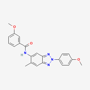 molecular formula C22H20N4O3 B3479610 3-methoxy-N-[2-(4-methoxyphenyl)-6-methyl-2H-1,2,3-benzotriazol-5-yl]benzamide 
