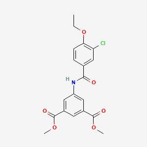 molecular formula C19H18ClNO6 B3479614 dimethyl 5-[(3-chloro-4-ethoxybenzoyl)amino]isophthalate 