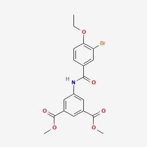 molecular formula C19H18BrNO6 B3479615 dimethyl 5-[(3-bromo-4-ethoxybenzoyl)amino]isophthalate CAS No. 6216-94-0
