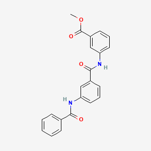 molecular formula C22H18N2O4 B3479623 methyl 3-{[3-(benzoylamino)benzoyl]amino}benzoate 