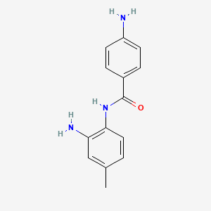 molecular formula C14H15N3O B3479629 4-amino-N-(2-amino-4-methylphenyl)benzamide 