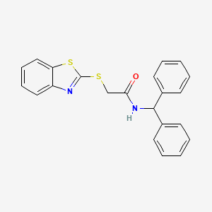 molecular formula C22H18N2OS2 B3479648 2-(1,3-benzothiazol-2-ylthio)-N-(diphenylmethyl)acetamide 