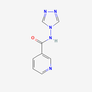 molecular formula C8H7N5O B3479655 N-4H-1,2,4-triazol-4-ylnicotinamide 