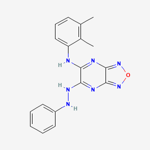 molecular formula C18H17N7O B3479660 N-(2,3-dimethylphenyl)-6-(2-phenylhydrazino)[1,2,5]oxadiazolo[3,4-b]pyrazin-5-amine 