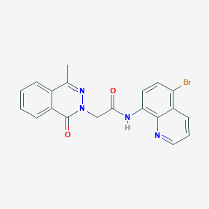 molecular formula C20H15BrN4O2 B3479689 N-(5-bromoquinolin-8-yl)-2-(4-methyl-1-oxophthalazin-2(1H)-yl)acetamide 