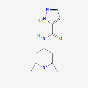 molecular formula C14H24N4O B3479696 N-(1,2,2,6,6-pentamethylpiperidin-4-yl)-1H-pyrazole-3-carboxamide 