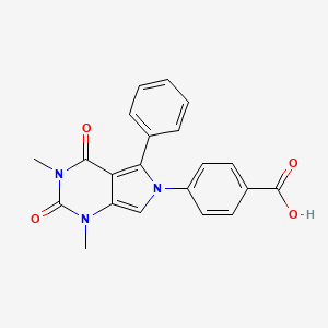 molecular formula C21H17N3O4 B3479705 4-(1,3-dimethyl-2,4-dioxo-5-phenyl-1,2,3,4-tetrahydro-6H-pyrrolo[3,4-d]pyrimidin-6-yl)benzoic acid CAS No. 433971-13-2