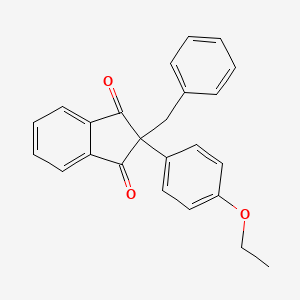 molecular formula C24H20O3 B3479721 2-benzyl-2-(4-ethoxyphenyl)-1H-indene-1,3(2H)-dione 